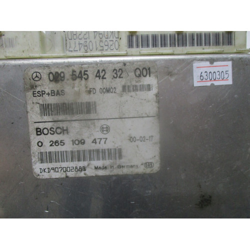 Mercedes W168 A160 Esp Bas Beyni 0265109477 0295454232