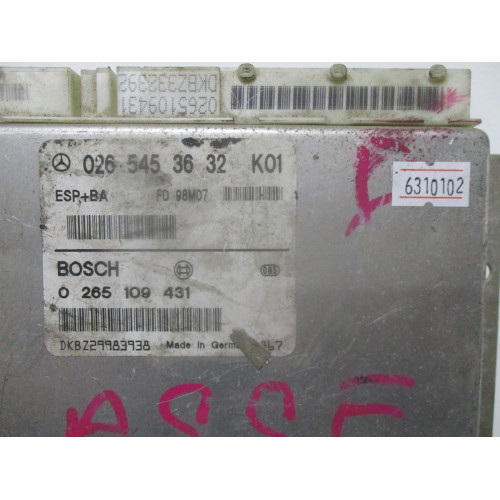 Mercedes W168 A160 Esp Bas Beyni 0265109431 0265453632