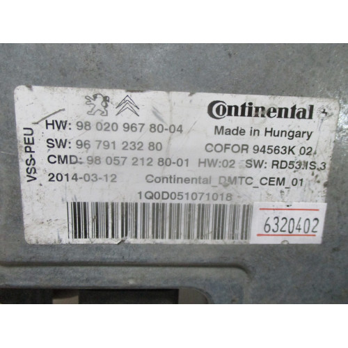 Citroen C4 Start Stop Beyni 9802096780-04 9805721280-01 9679123280