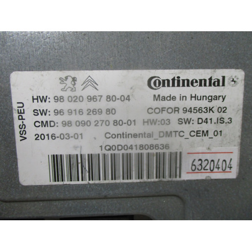 Citroen C4 Start Stop Beyni 9802096780-04 9805721280-01 9679123280