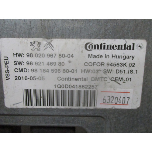 Citroen C4 Start Stop Beyni 9802096780-04 9805721280-01 9679123280