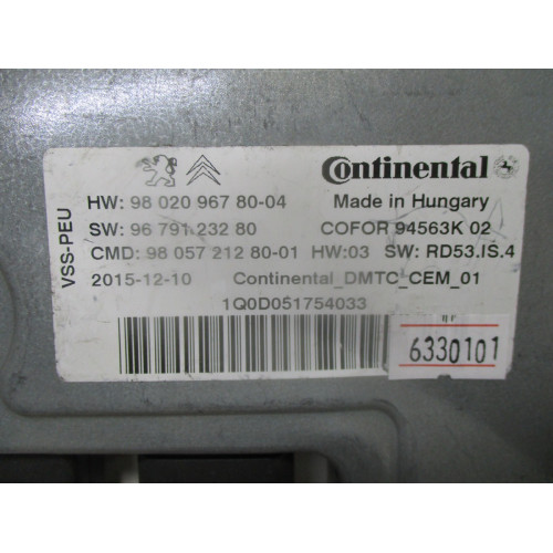 Citroen C4 Start Stop Beyni 9802096780-04 9805721280-01 9679123280