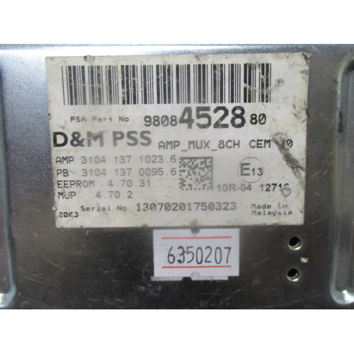 Peugeot 308 Elektrik Modulü 9808452880