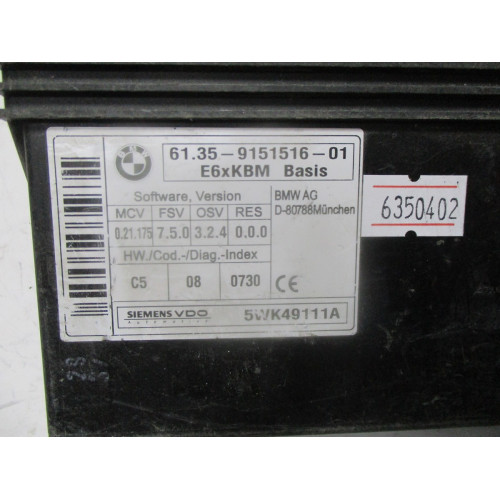 BMW E60 Gövde Kontrol Modulü 61.35-9151516-01