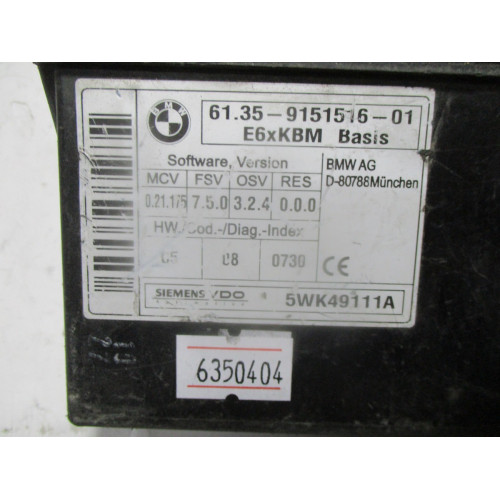 BMW E60 Gövde Kontrol Modulü 61.35-9151516-01
