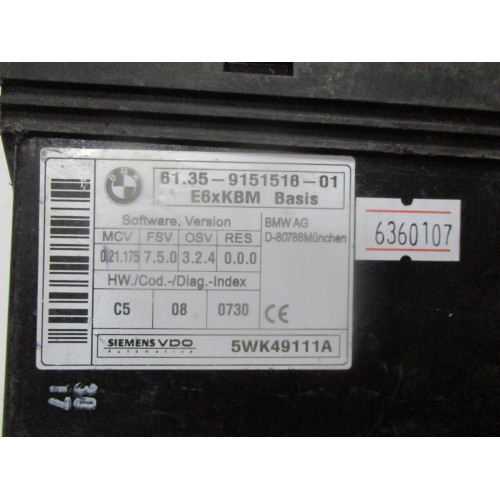 BMW E60 Gövde Kontrol Modulü 61.35-9151516-01