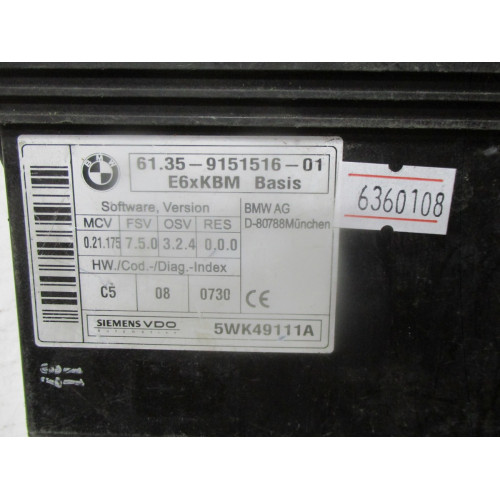 BMW E60 Gövde Kontrol Modulü 61.35-9151516-01