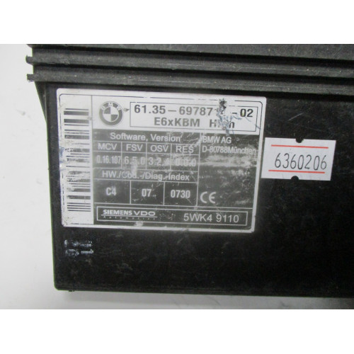BMW E61 Kontrol Beyni 61.35-697871-02 5WK49110
