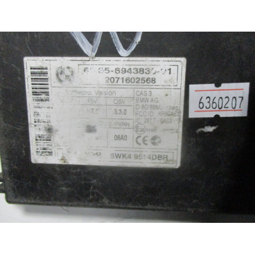 BMW E60 Gövde  Kontrol Modülü 61.35-6943835-01 5WK49514DBR