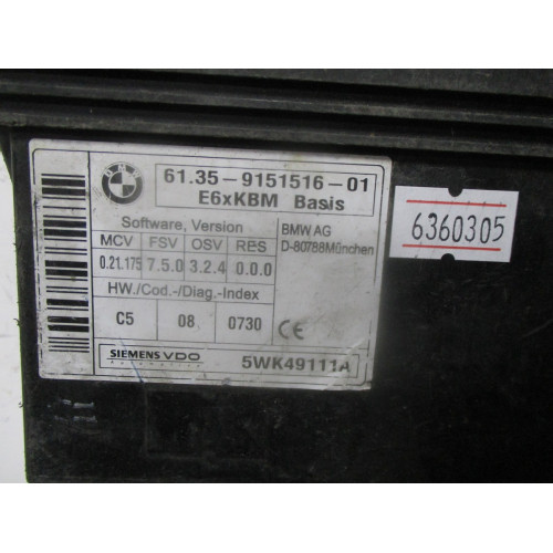 BMW E60 Gövde Kontrol Modulü 61.35-9151516-01
