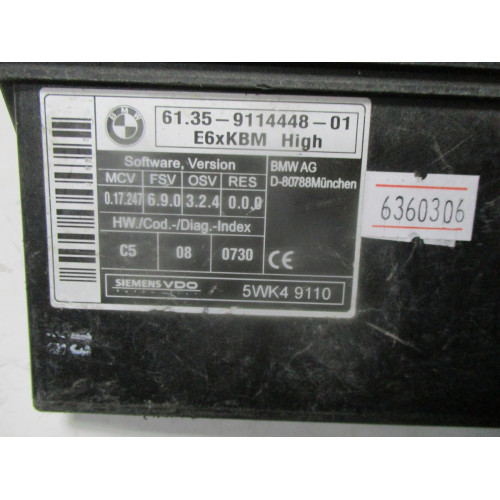 BMW E60 E61 Konfor Modulü 61.35-9114448-01 5WK49110