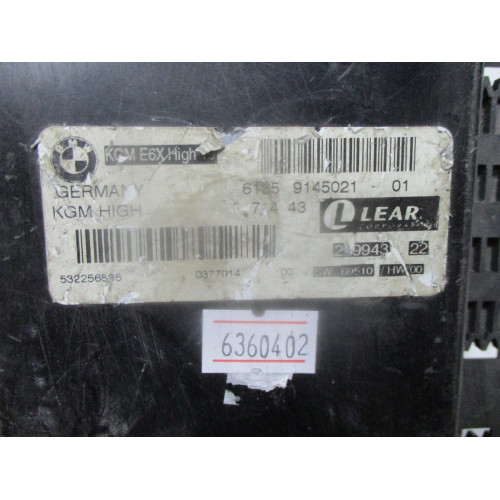 BMW E60 Gövde Kontrol Modulü 61359145021-01 