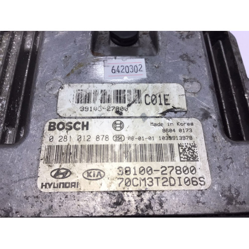 Hyundai Santa Fe Motor Beyni 0281012878 39100-27800 39105-27800