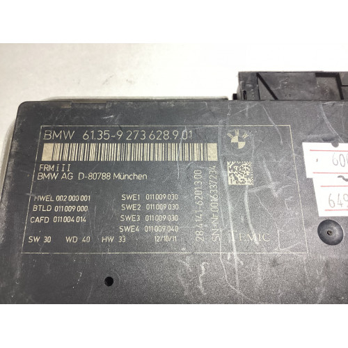 BMW F10 Kontrol Modülü 61.35-9273628.9.01 28.4141-6201.3.00