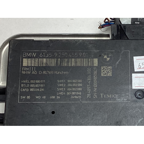 BMW F10 Kontrol Modülü 61.35-9250455.9.01 28.4097-4306.3.00