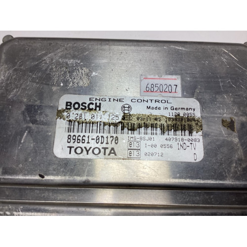 Toyota Yaris Motor Beyni 0281011125 89661-0D170