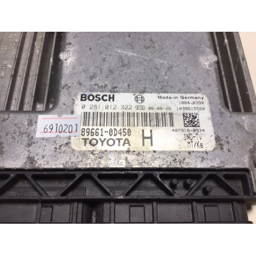 Toyota Yaris 1.4 Motor Beyni 0281012322 89661-0D450 H
