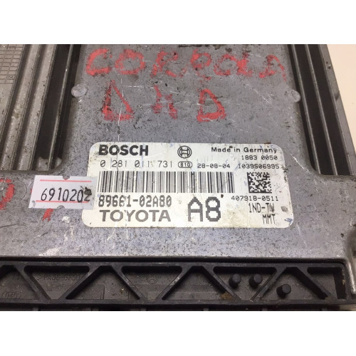 Toyota Corolla 1.4 Motor Beyni 0281011731 89661-02A80 A8
