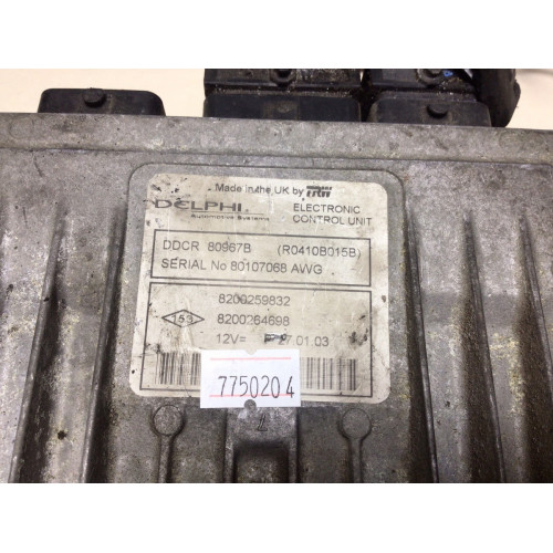Renault Megane 1.5 Motor Beyni 8200259832 8200264698 DDCR 80967B 
