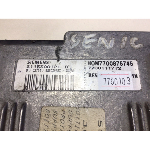 Renault Scenic 1.6 Motor Beyni S115300121B HOM7700875745 7700111772