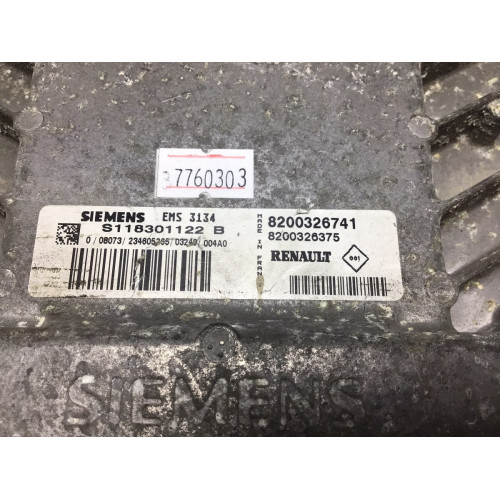 Renault Clio 2 1.6 Motor Beyni S118301122B 8200326741 8200326375 EMS3134