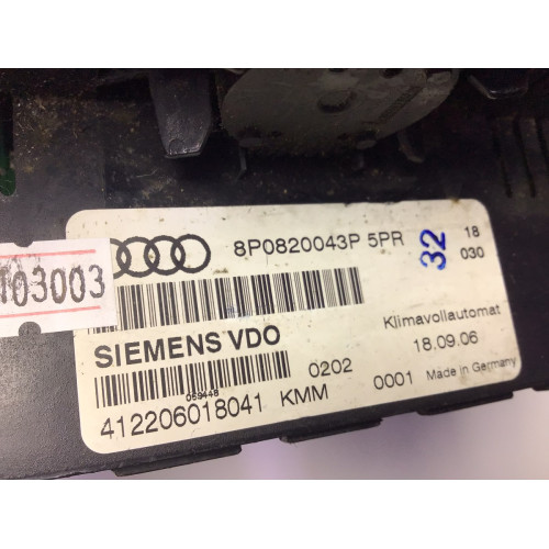 Audi A3 Klima Kontrol Paneli 8P0820043P 412206018041