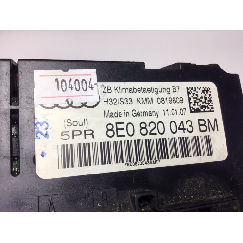 Audi A4 Klima Kontrol Paneli 8E0820043BM 0819609