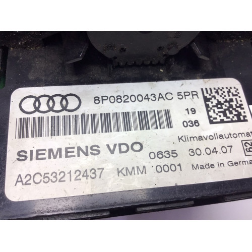 Audi A3 S3 Klima Kontrol Paneli 8P0820043AC A2C53212437