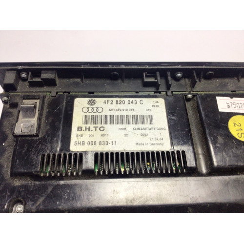 Audı A6 C6 2004 Klima Konrol Paneli 4F2820043C 5HB008833-11 4F0910043