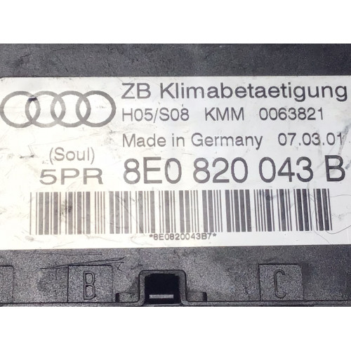 Audi A4 B6 B7 Klima Kontrol Ünitesi 8E0820043B 0063821