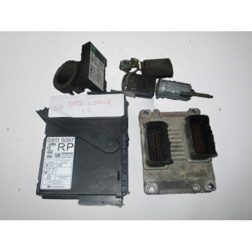 0261206074 09115112 Opel Corsa 1.2 Motor Beyni Komple Seti