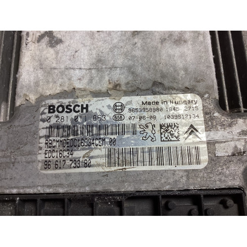 Citroen C4 Peugeot 307 Motor Beyni Komple Seti 0281011863 EDC16C34 9661773380 21676159-4