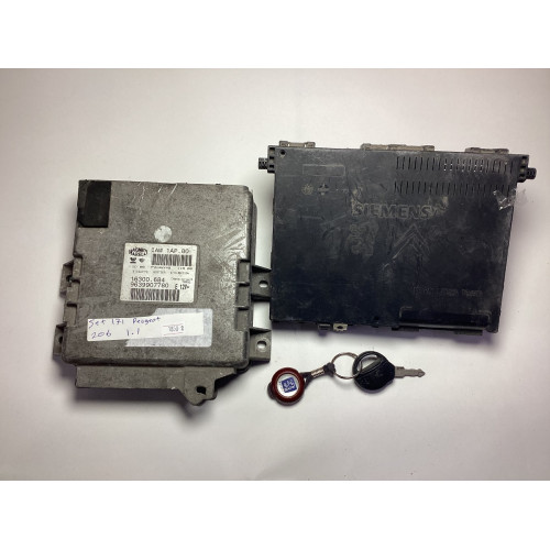 Peugeot 106 206 Motor Beyni Komple Seti IAW1AP.80 9639907780