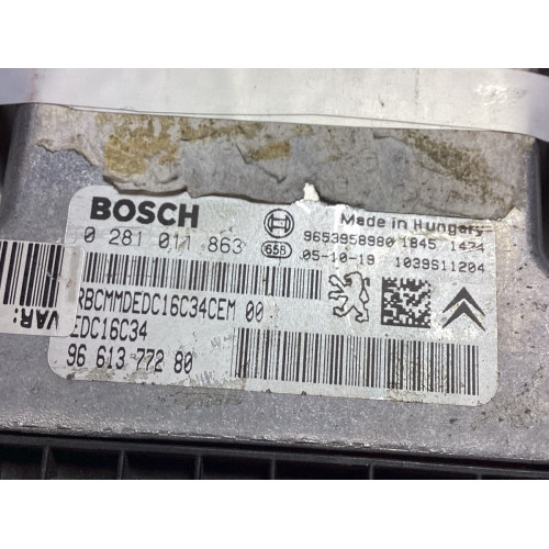 Peugeot 307 1.6 Motor Beyni Komple Seti 0281011863 EDC16C3 9661377280 9660105980 36.353.100 