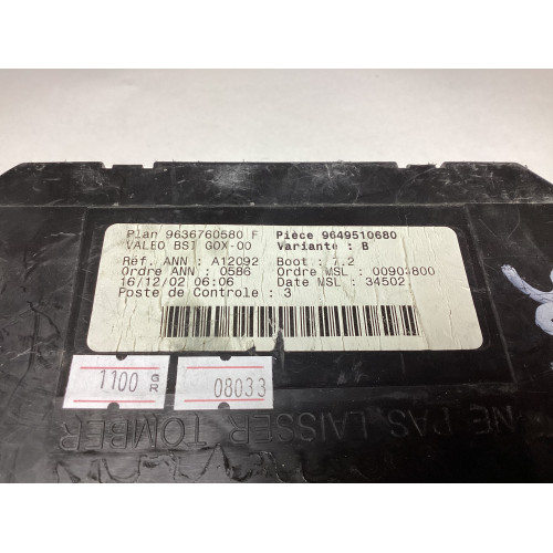 Peugeot 307 Sigorta Body Beyni 9636760580F