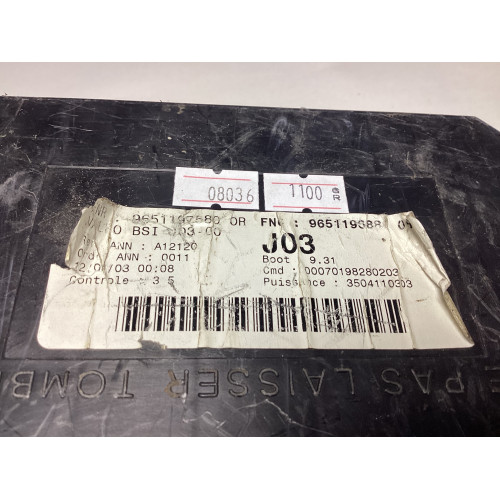 Peugeot 307 Sigorta Body Beyni 9651197580 9651196880 J03 Sigorta