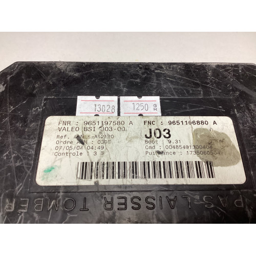 Peugeot 307 Sigorta Body Beyni 9651197580 9651196880 J03 Sigorta