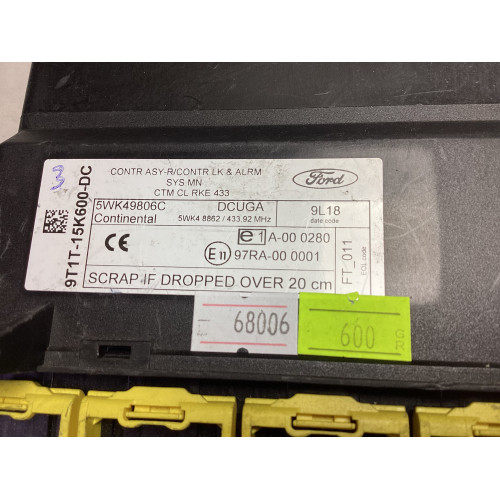 Ford Transit Connect Konfor Beyni 9T1T-15K600-DC 5WK49806D 5WK48862