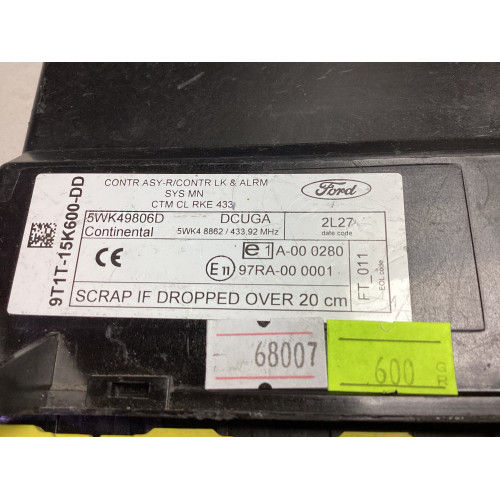 Ford Transit Connect Konfor Beyni 9T1T-15K600-DD 5WK49806D 5WK48862
